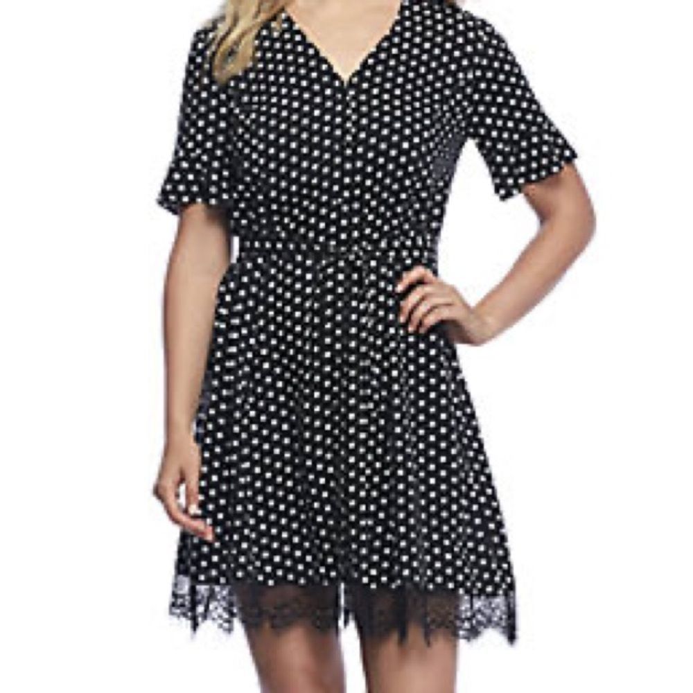 Polka dot lace dress